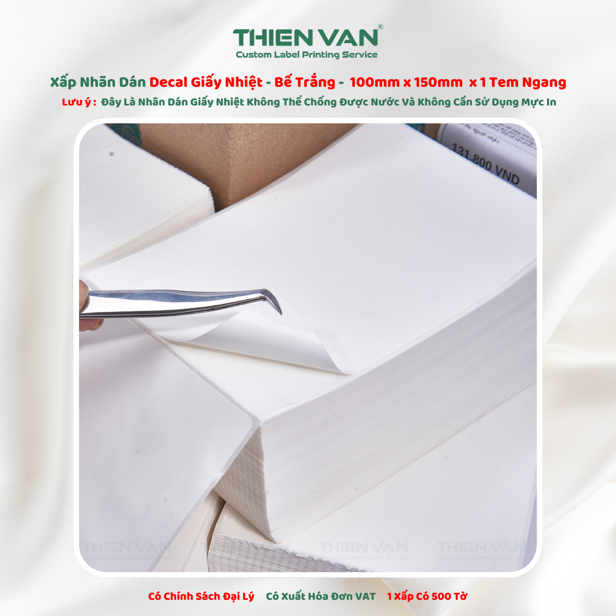 Decal Nhiệt 100mm x 150mm 1 Xấp 500 Tem - Ảnh 2