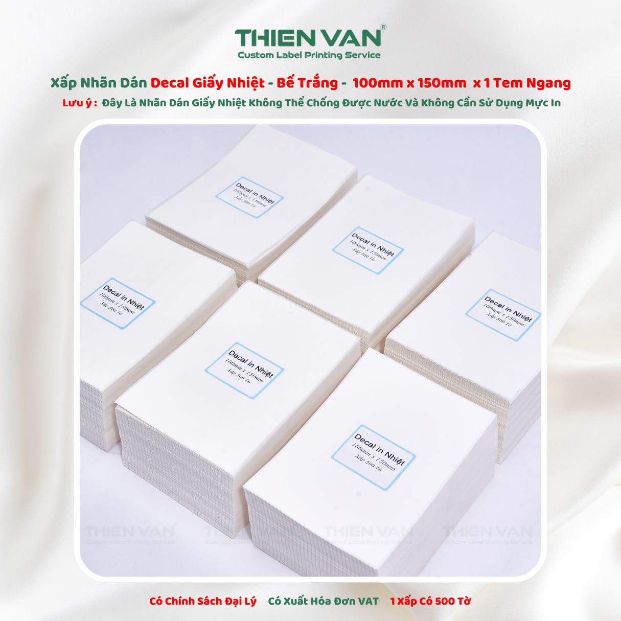 Decal Nhiệt 100mm x 150mm 1 Xấp 500 Tem - Ảnh 5