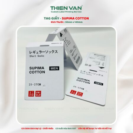 Tag Giấy - UNI QLO SUPIMA COTTON