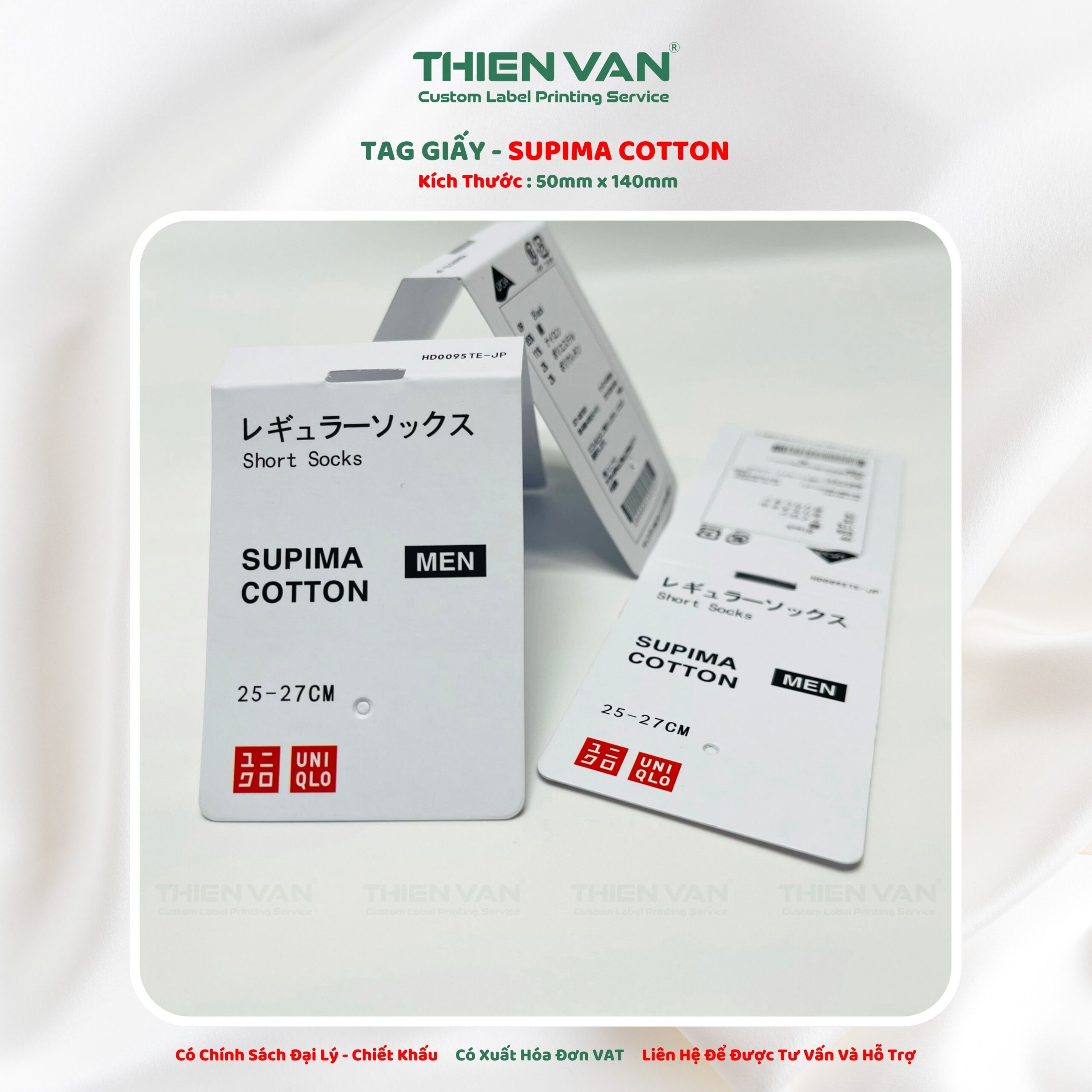 Tag Giấy - UNI QLO SUPIMA COTTON