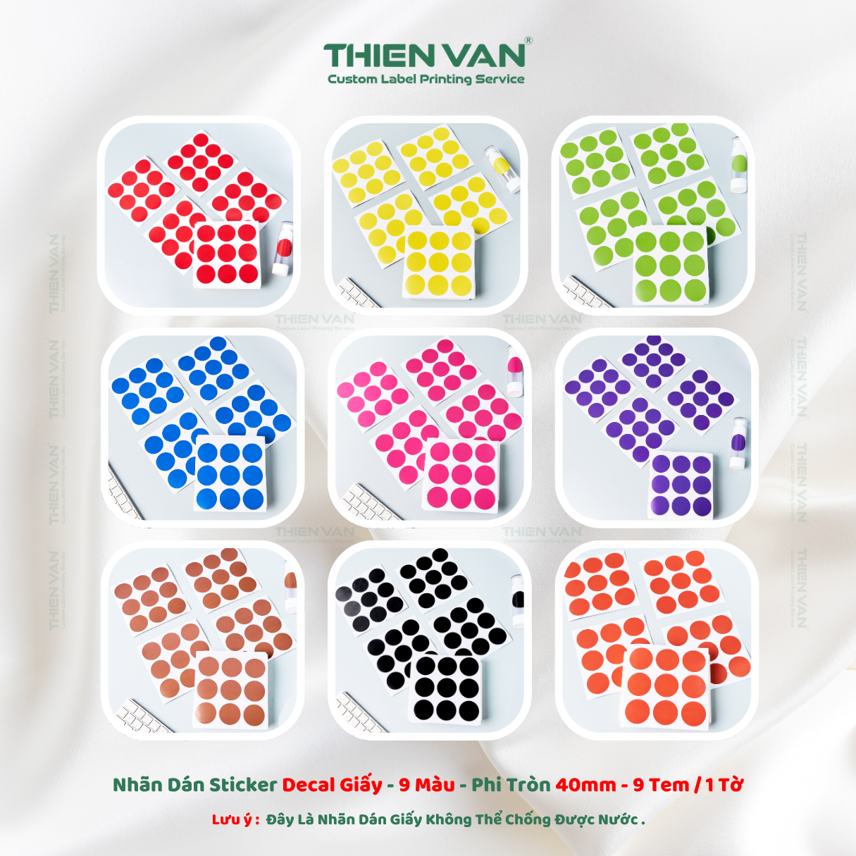 Sticker Nhãn Dán Phi Tròn ( 1Cm Đến 5Cm ) - Nhiều Màu - Hình Tròn Đa Dạng Màu Sắc - Ảnh 5