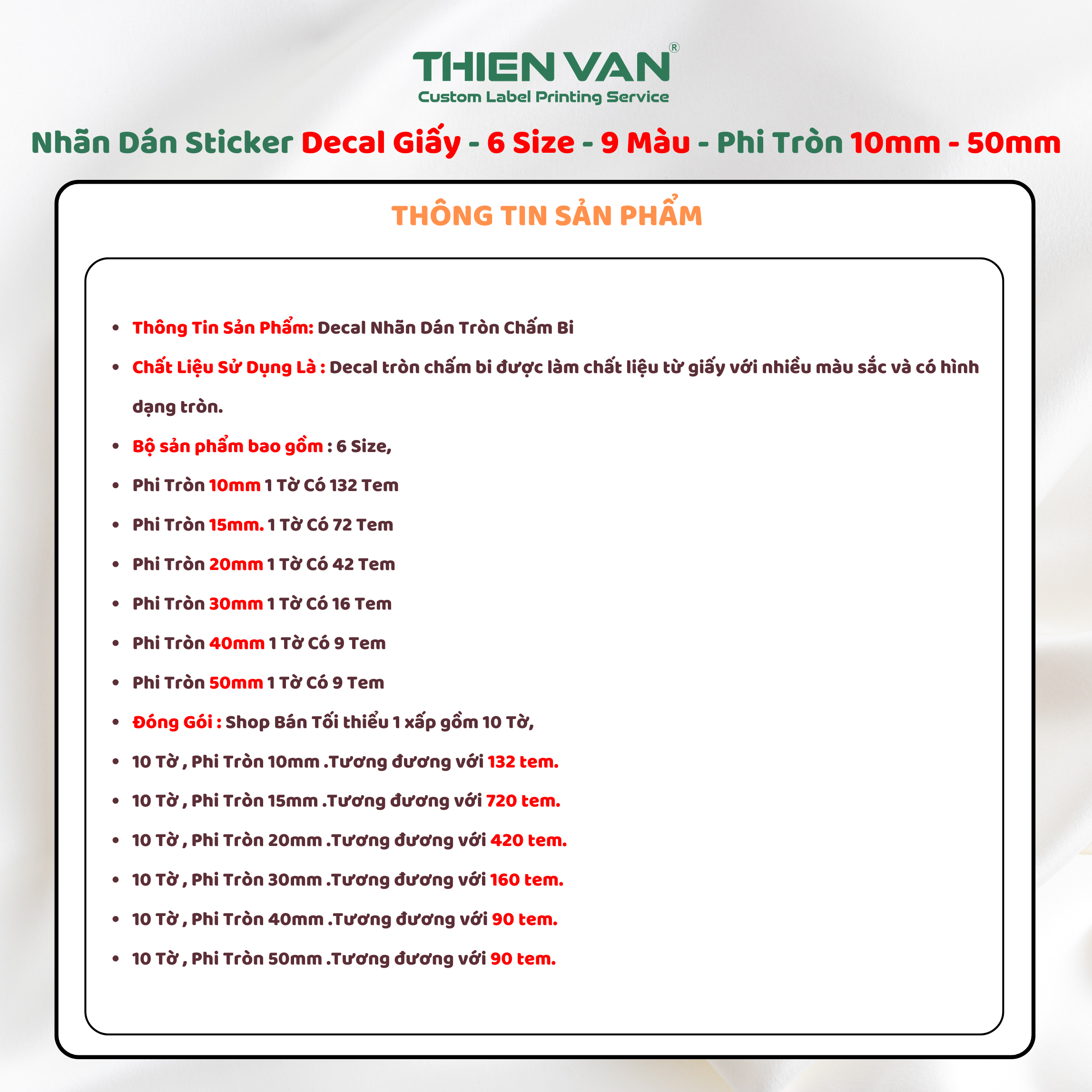 Sticker Nhãn Dán Phi Tròn ( 1Cm Đến 5Cm ) - Nhiều Màu - Hình Tròn Đa Dạng Màu Sắc - Ảnh 8