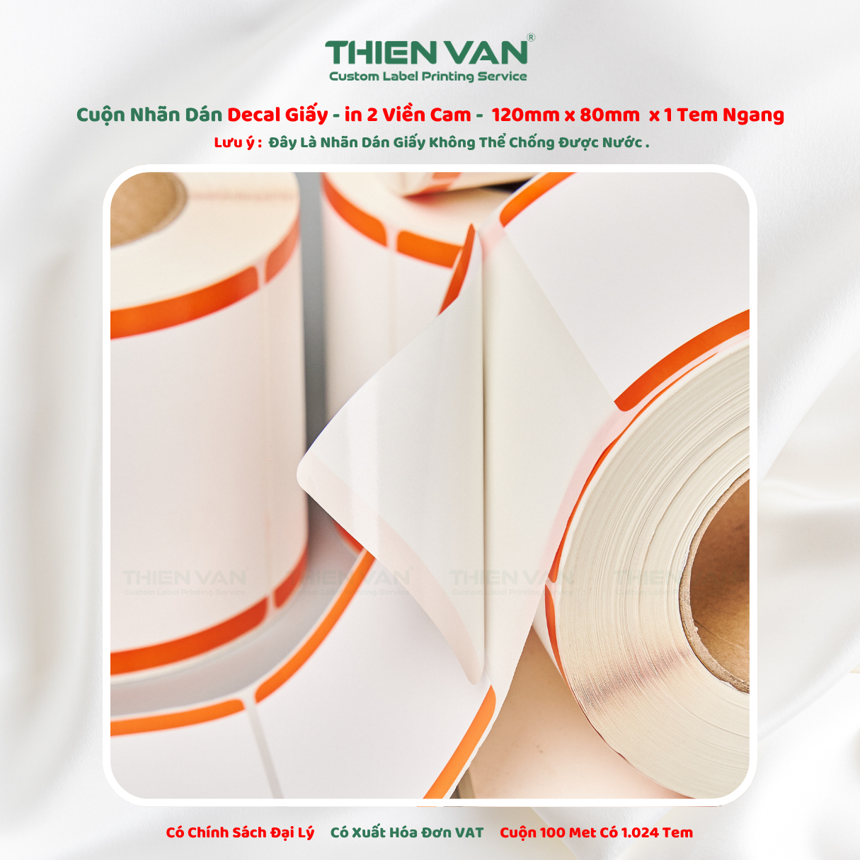 Tem nhãn decal cuộn in màu